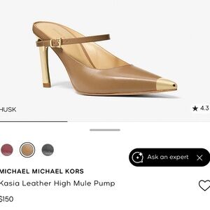 Michael Kors Leather Kasia high Mule pump